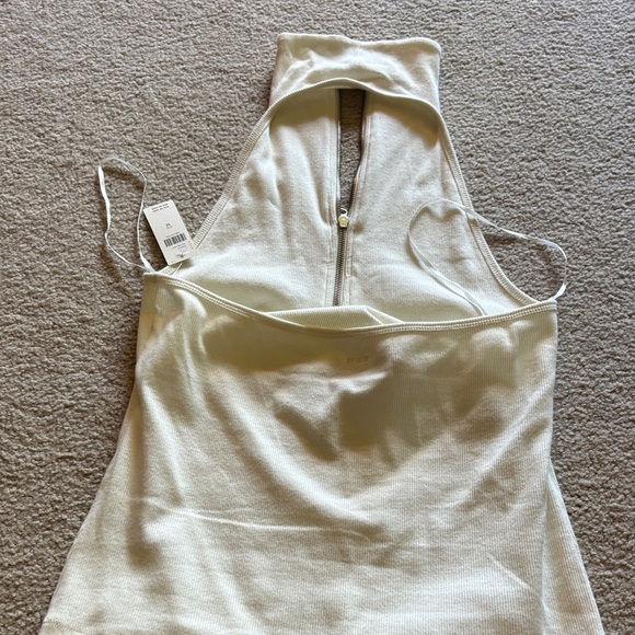 NWT Maeve Anthropologie White Zip-Up Halter Top - Picture 6 of 7